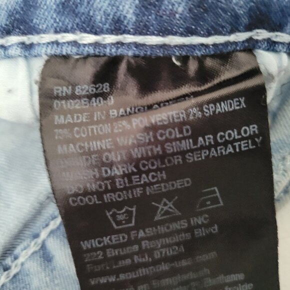 WT O2 Stonewashed Jeans Mens Size 36 X 30 Straight Leg Mid Rise Denim Pants - Picture 7 of 7